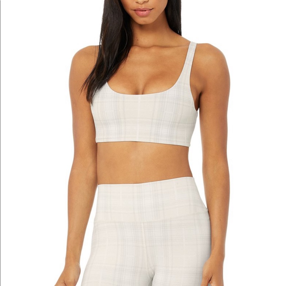 NWOT ALO yoga Vapor Legacy Plaid Bra (M)